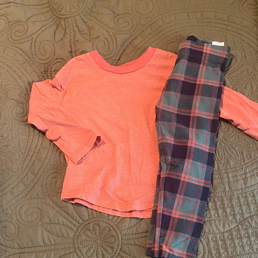 Cozy Kids set - Coral and Plaid